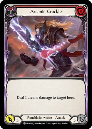 Arcanic Crackle (Red) [U-MON235-RF] (Monarch Unlimited)  Unlimited Rainbow Foil