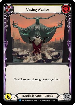 Vexing Malice (Yellow) [MON233] (Monarch)  1st Edition Normal