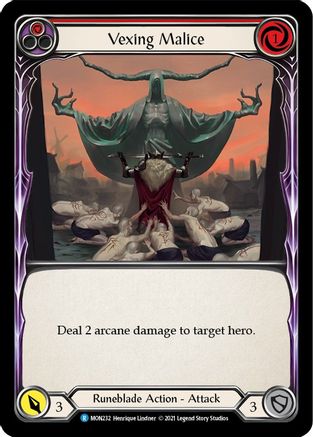 Vexing Malice (Red) [MON232-RF] (Monarch)  1st Edition Rainbow Foil