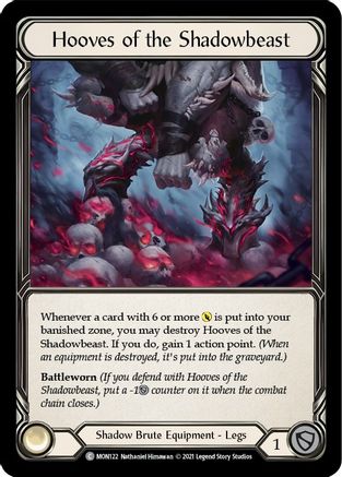Hooves of the Shadowbeast [MON122] (Monarch)  1st Edition Normal