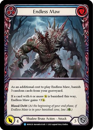 Endless Maw (Blue) [MON128-RF] (Monarch)  1st Edition Rainbow Foil