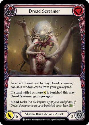 Dread Screamer (Red) [MON141-RF] (Monarch)  1st Edition Rainbow Foil