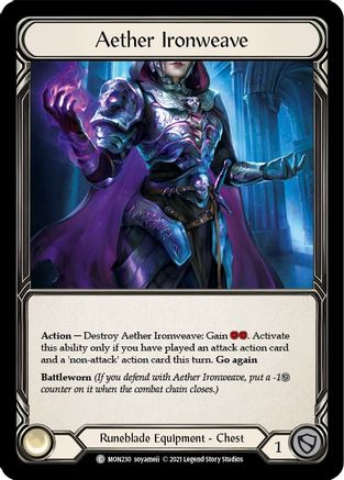 Aether Ironweave [U-MON230-RF] (Monarch Unlimited)  Unlimited Rainbow Foil