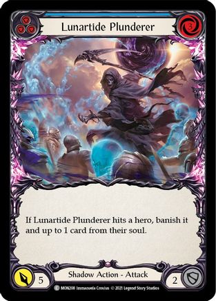 Lunartide Plunderer (Blue) [MON208-RF] (Monarch)  1st Edition Rainbow Foil
