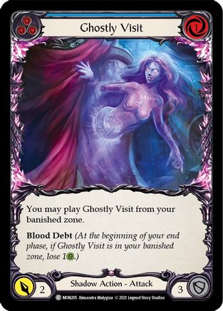 Ghostly Visit (Blue) [MON205-RF] (Monarch)  1st Edition Rainbow Foil