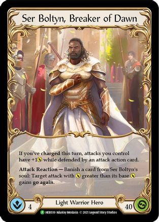 Ser Boltyn, Breaker of Dawn [HER039] (Promo)  Rainbow Foil