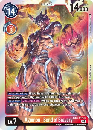 Agumon - Bond of Bravery [BT6-018] [Double Diamond]
