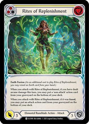Rites of Replenishment (Yellow) [U-ELE080] (Tales of Aria Unlimited)  Unlimited Rainbow Foil