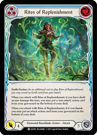 Rites of Replenishment (Blue) [U-ELE081] (Tales of Aria Unlimited)  Unlimited Normal