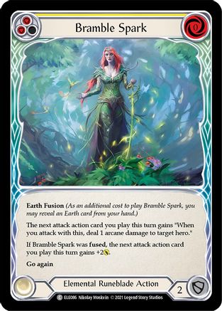 Bramble Spark (Yellow) [ELE086] (Tales of Aria)  1st Edition Rainbow Foil