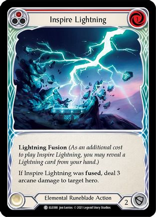 Inspire Lightning (Red) [ELE088] (Tales of Aria)  1st Edition Rainbow Foil