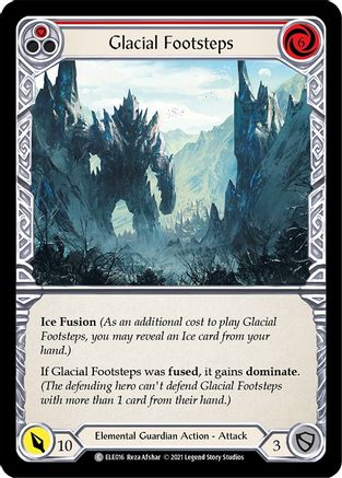 Glacial Footsteps (Red) [ELE016] (Tales of Aria)  1st Edition Rainbow Foil