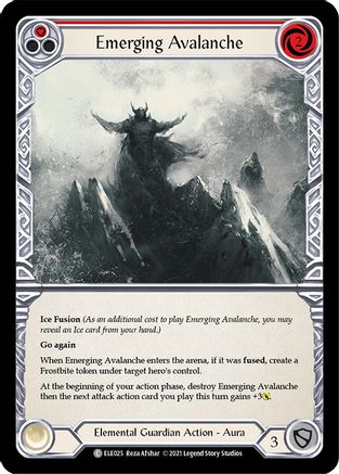 Emerging Avalanche (Red) [ELE025] (Tales of Aria)  1st Edition Rainbow Foil