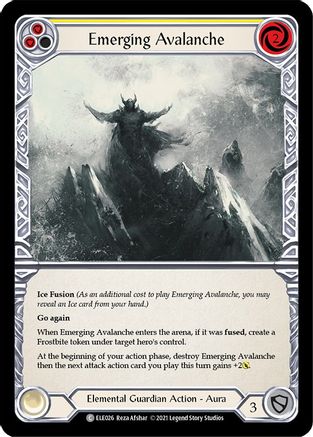 Emerging Avalanche (Yellow) [ELE026] (Tales of Aria)  1st Edition Normal