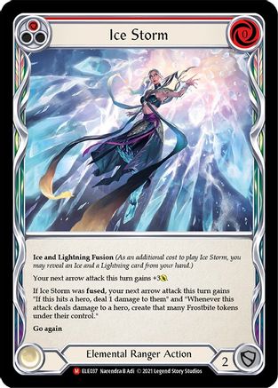 Ice Storm [ELE037] (Tales of Aria)  1st Edition Rainbow Foil