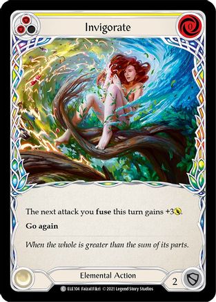 Invigorate (Yellow) [ELE104] (Tales of Aria)  1st Edition Rainbow Foil
