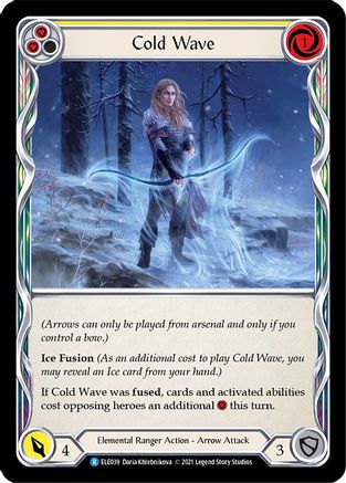 Cold Wave (Yellow) [ELE039] (Tales of Aria)  1st Edition Normal