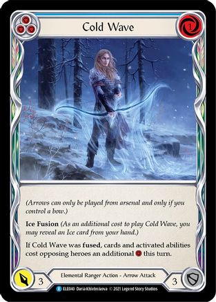 Cold Wave (Blue) [U-ELE040] (Tales of Aria Unlimited)  Unlimited Rainbow Foil