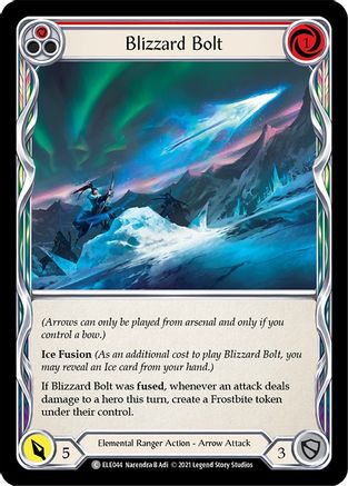 Blizzard Bolt (Red) [U-ELE044] (Tales of Aria Unlimited)  Unlimited Rainbow Foil