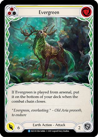 Evergreen (Yellow) [U-ELE120] (Tales of Aria Unlimited)  Unlimited Rainbow Foil