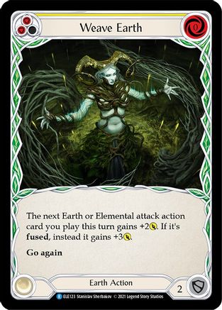 Weave Earth (Yellow) [ELE123] (Tales of Aria)  1st Edition Rainbow Foil