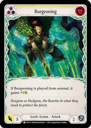 Burgeoning (Yellow) [U-ELE135] (Tales of Aria Unlimited)  Unlimited Normal