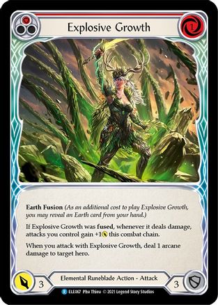 Explosive Growth (Red) [ELE067] (Tales of Aria)  1st Edition Rainbow Foil