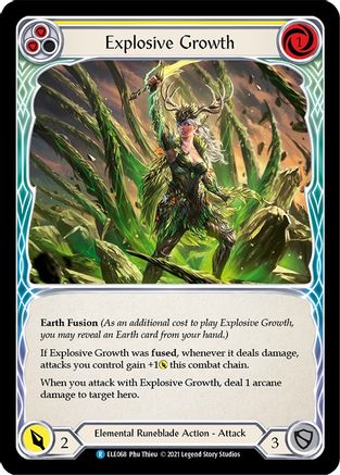Explosive Growth (Yellow) [ELE068] (Tales of Aria)  1st Edition Rainbow Foil