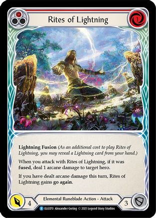 Rites of Lightning (Red) [ELE070] (Tales of Aria)  1st Edition Normal