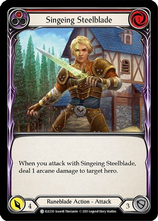 Singeing Steelblade (Red) [ELE230] (Tales of Aria)  1st Edition Normal