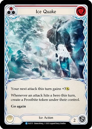 Ice Quake (Red) [ELE151] (Tales of Aria)  1st Edition Rainbow Foil