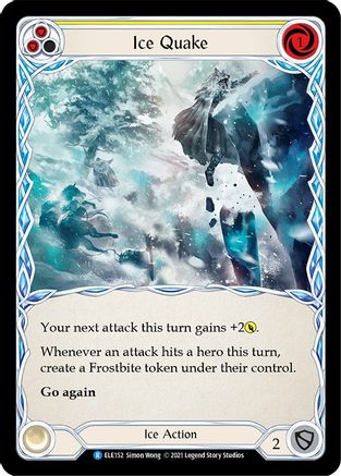 Ice Quake (Yellow) [ELE152] (Tales of Aria)  1st Edition Rainbow Foil