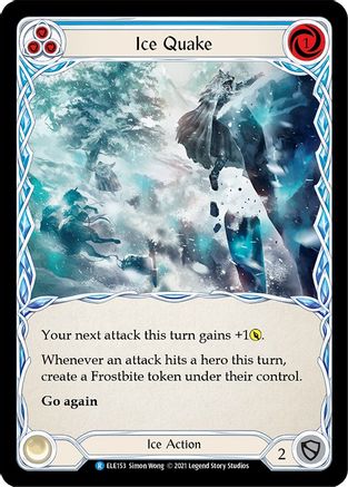 Ice Quake (Blue) [ELE153] (Tales of Aria)  1st Edition Rainbow Foil