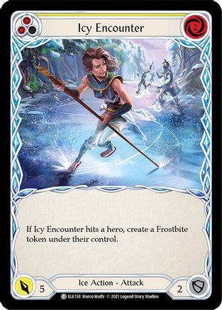 Icy Encounter (Yellow) [ELE158] (Tales of Aria)  1st Edition Rainbow Foil