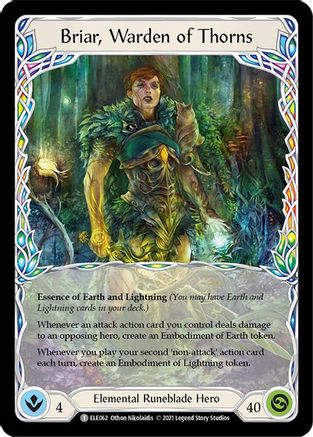 Briar, Warden of Thorns // Titan's Fist [ELE062 // ELE202] (Tales of Aria)  1st Edition Normal