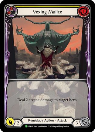 Vexing Malice (Yellow) [LGS058] (Promo)  Rainbow Foil