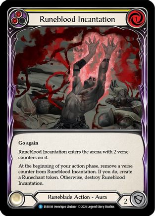 Runeblood Incantation (Yellow) [EVR108] (Everfest)  1st Edition Normal