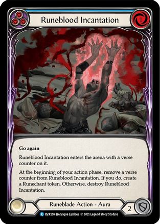 Runeblood Incantation (Blue) [EVR109] (Everfest)  1st Edition Normal