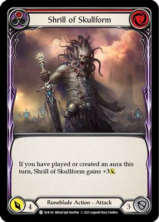 Shrill of Skullform (Red) [EVR116] (Everfest)  1st Edition Normal