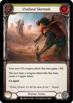 Outland Skirmish (Yellow) [EVR067] (Everfest)  1st Edition Rainbow Foil