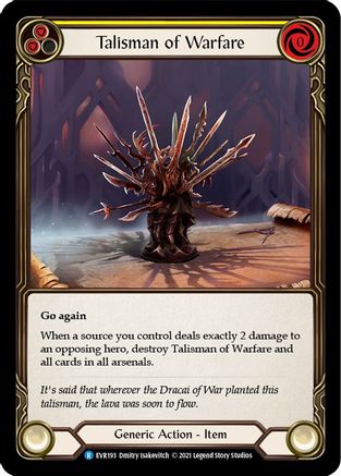 Talisman of Warfare [EVR193] (Everfest)  1st Edition Cold Foil