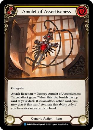 Amulet of Assertiveness [EVR176] (Everfest)  1st Edition Cold Foil