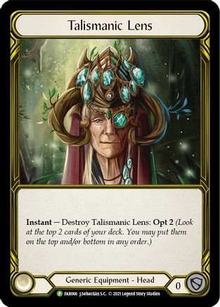 Talismanic Lens (Golden) [FAB066] (Promo)  Cold Foil