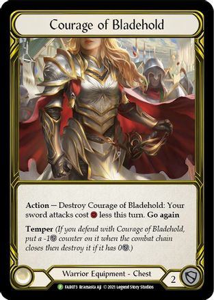 Courage of Bladehold (Golden) [FAB073] (Promo)  Cold Foil