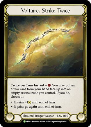 Voltaire, Strike Twice (Golden) [FAB075] (Promo)  Cold Foil