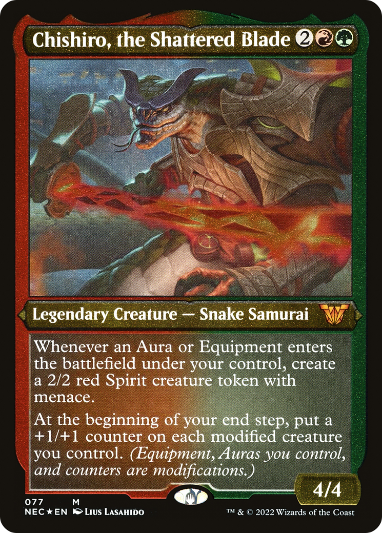 Chishiro, the Shattered Blade (Showcase Display Commander) [Kamigawa: Neon Dynasty Commander]