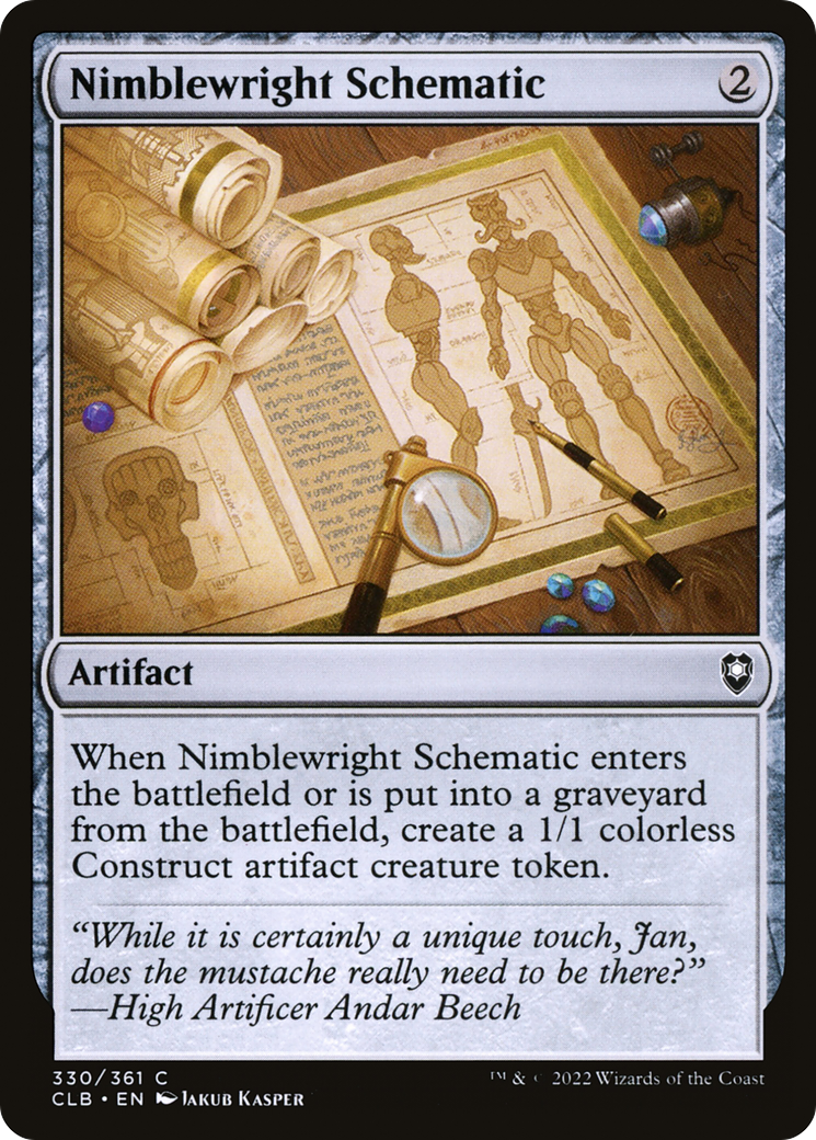 Nimblewright Schematic [Commander Legends: Battle for Baldur's Gate]