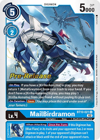 MailBirdramon [BT10-021] [Xros Encounter Pre-Release Cards]