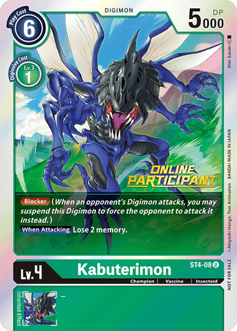 Kabuterimon [ST4-08] (Online Participant) [Starter Deck: Giga Green Promos]