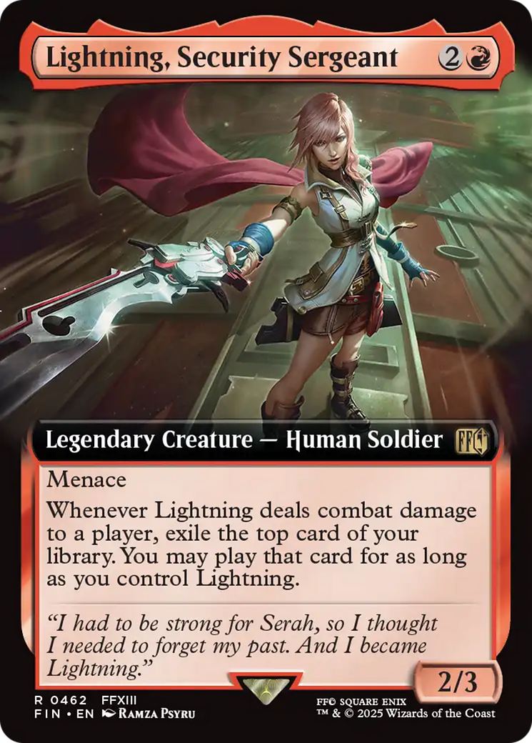 Lightning, Security Sergeant (Extended Art) [FINAL FANTASY]